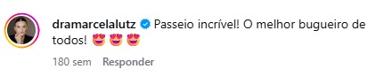 Coment&aacute;rio real de turista no Instagram